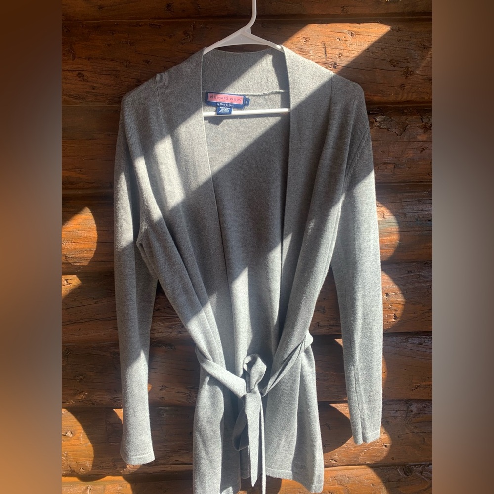 Vineyard vines cardigan with waist tie. So cute! - Picture 2 of 5